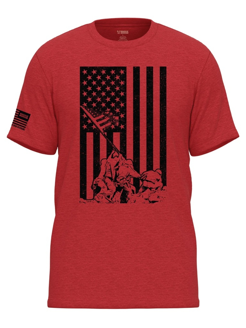 Rags of Honor Red Heather Americana T-Shirt – Men’s XL 🇺🇸
